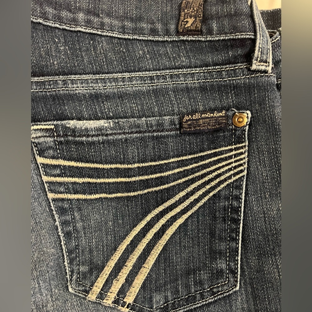 7 For All Mankind Blue Flare Jeans